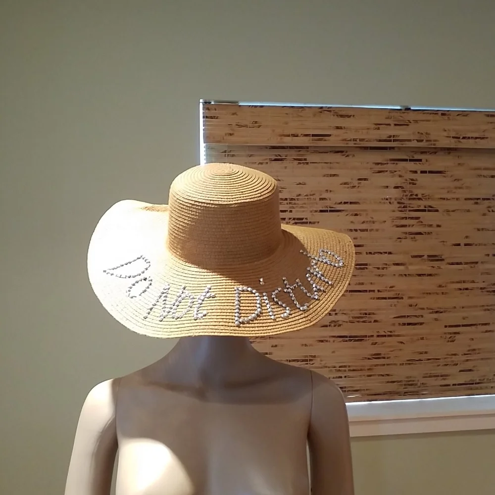 Something Special Rhinestone Paper Floppy Brim Hat